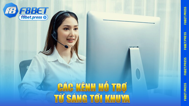 Các kênh hỗ trợ từ sáng tới khuya